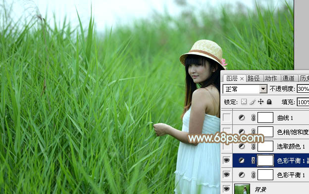 Photoshop照片調色教程 打造淡褐色韓係外景美女照片 圖3