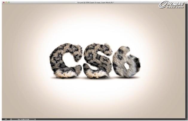 ps文字教程 制作毛茸质感的皮毛纹理字 图16