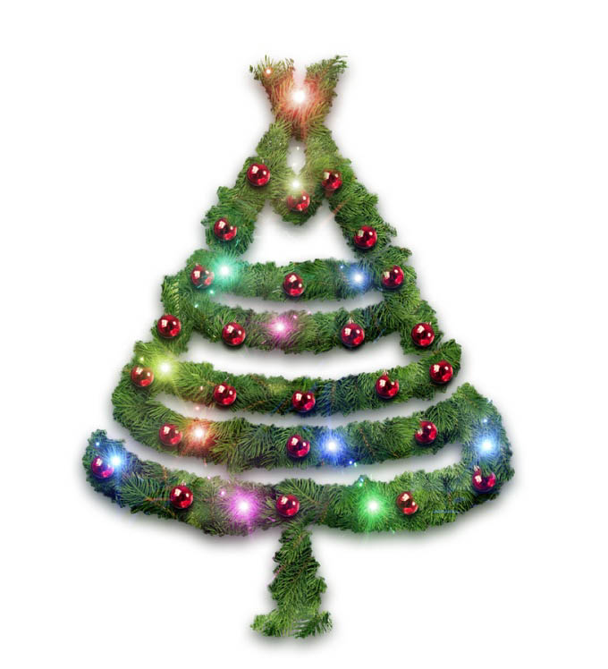 photoshop教程 制作精美的彩灯圣诞树 图20