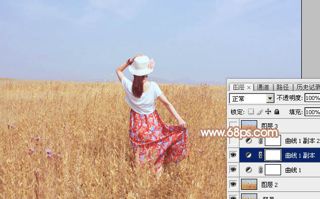 Photoshop调色教程 打造红褐色外景美女照片 图28