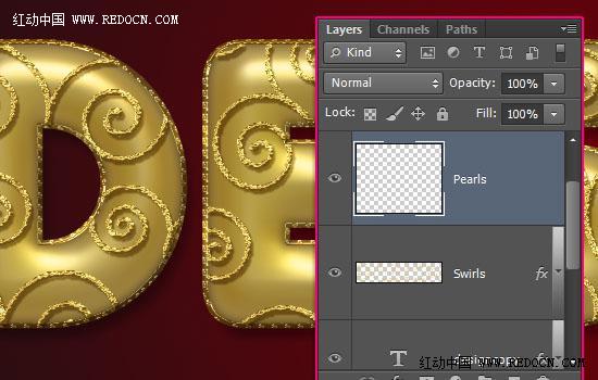 Photoshop文字特效教程 打造聖誕華麗的黃金立體字掛飾 圖29