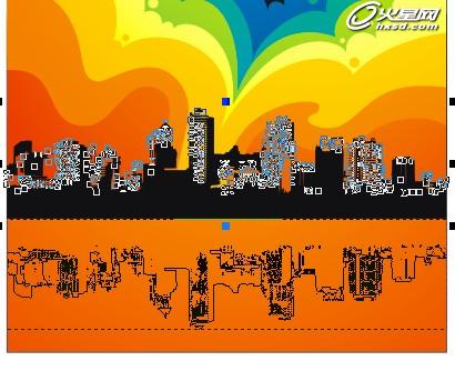 CDR教程 打造彩色活力的城市海报 图15