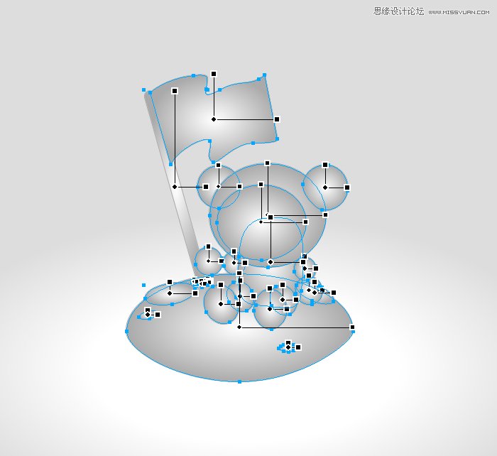 Illustrator教程 绘制可爱立体的太空小熊