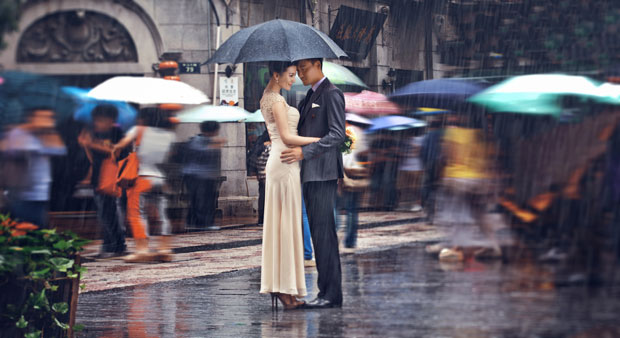 人像摄影教程 五个雨中婚纱拍摄技巧