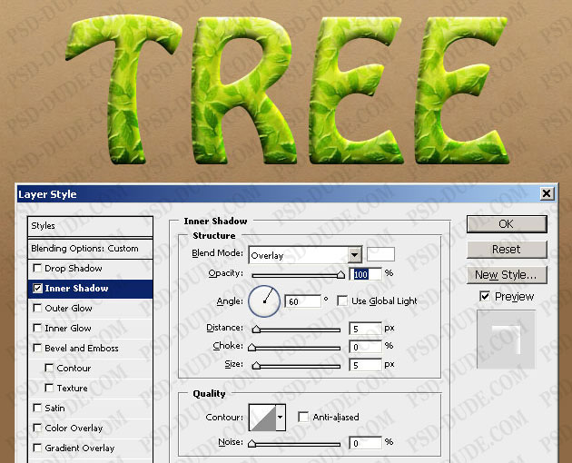 Photoshop文字制作教程 制作漂亮的绿叶浮雕字效果 图14