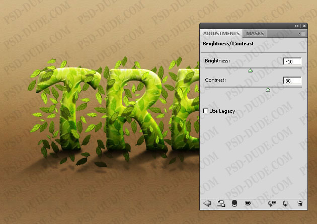 Photoshop文字制作教程 制作漂亮的绿叶浮雕字效果 图25