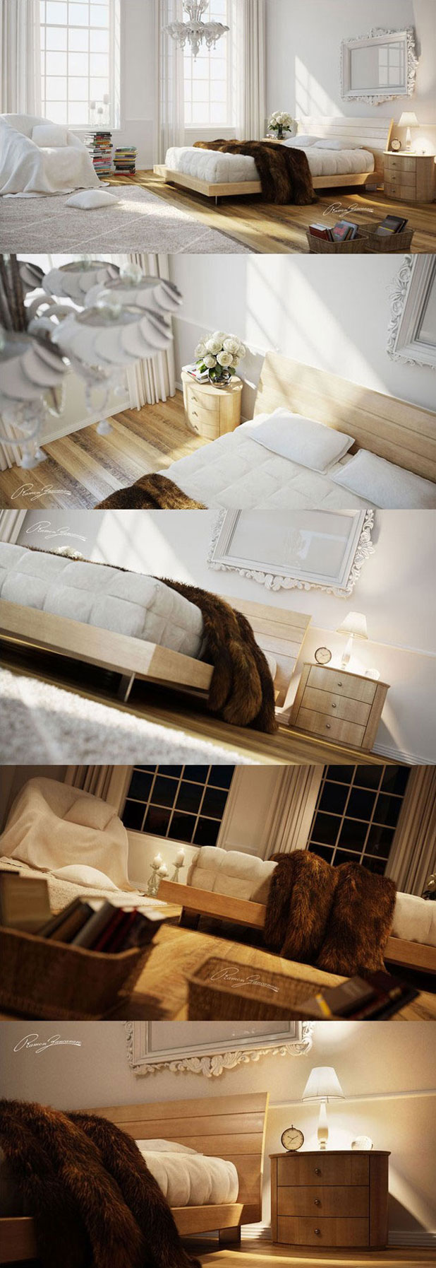 3ds Max实例教程 制作清新淡雅的白色卧室效果