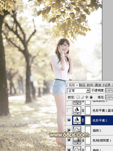 Photoshop图片后期教程 打造中性黄褐色外景美女照片 图21