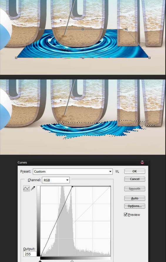 Photoshop文字特效教程 制作漂亮的夏天沙滩立体字效果 图56