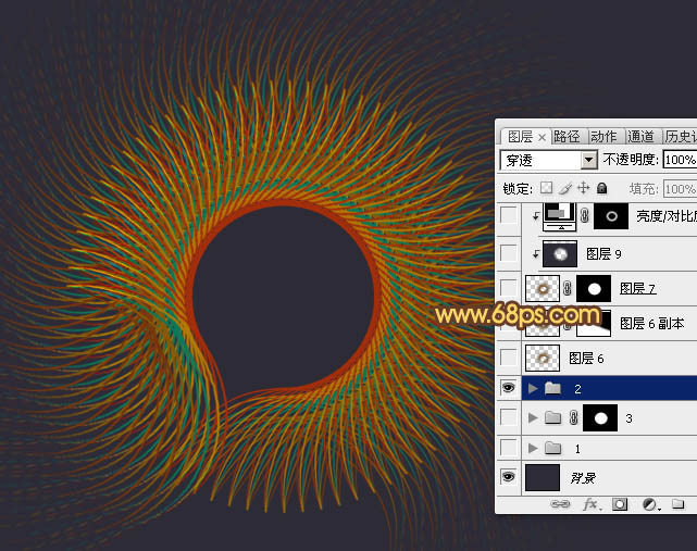 Photoshop实例教程 制作彩色丝线编织的立体图形 图10