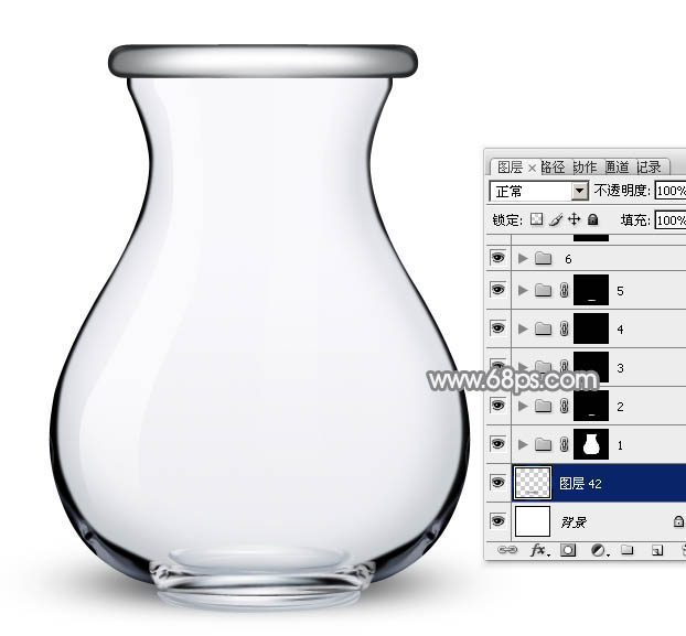 Photoshop鼠绘教程 制作透明的玻璃瓶子 图20