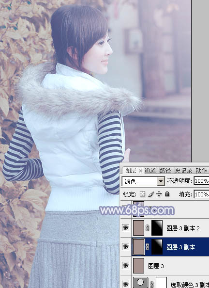 PS照片调色教程 打造韩系冷色调外景美女照片 图37