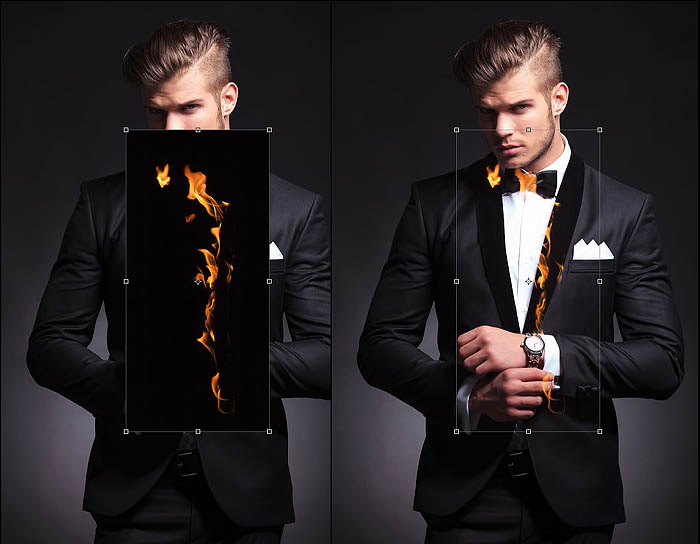 Photoshop打造完美人物火焰组合效果 图5