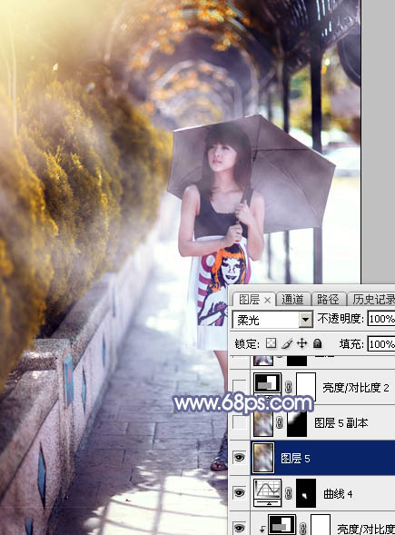 Photoshop後期調色教程 打造夢幻秋季色外景美女照片 圖31