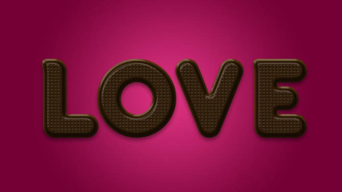 PS文字制作教程 制作可爱的情人节双色巧克力字效果 图10