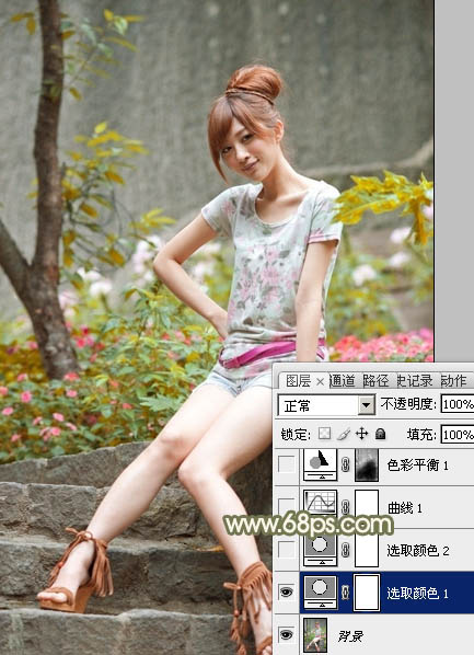 PS照片后期教程 打造柔美红褐色美女照片 图4