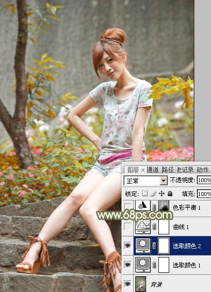 PS照片后期教程 打造柔美红褐色美女照片 图8