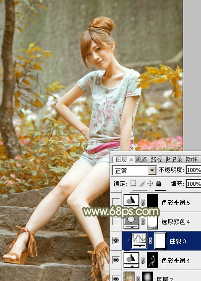 PS照片后期教程 打造柔美红褐色美女照片 图23