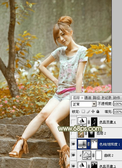 PS照片后期教程 打造柔美红褐色美女照片 图22