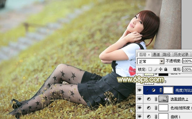 Photoshop调色教程 打造甜美暖褐色外景美女照片 图17