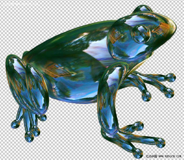 PS合成教程 制作一只晶莹剔透的玻璃青蛙 图28