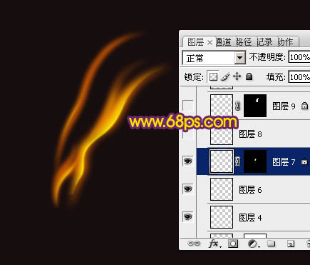 PS实例教程 制作梦幻漂亮的彩色火焰蝴蝶 图15