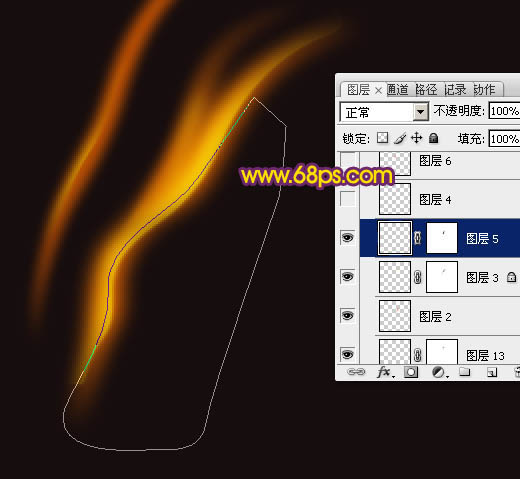 PS实例教程 制作梦幻漂亮的彩色火焰蝴蝶 图12