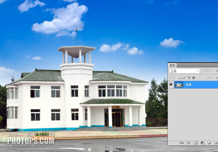 PS实例教程 利用photoshop为外景照片更换蓝色天空效果 图39
