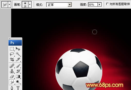 Photoshop打造世界杯动感火焰足球效果 图6