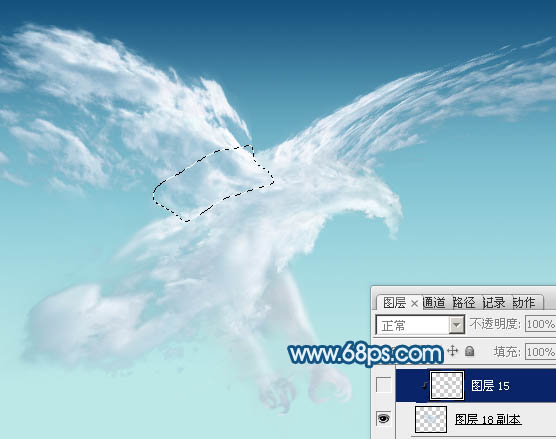 Photoshop巧妙制作创意云朵雄鹰效果 图26