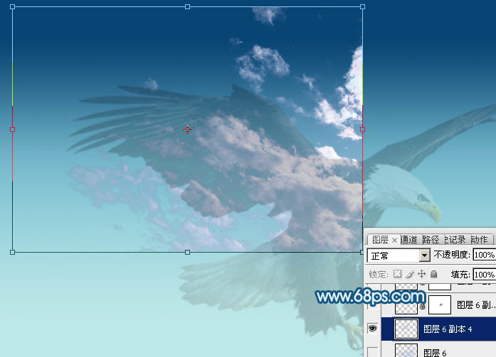 Photoshop巧妙制作创意云朵雄鹰效果 图18