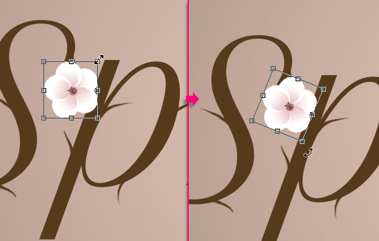 ps文字教程 打造唯美时尚的春季花朵字效果 图24