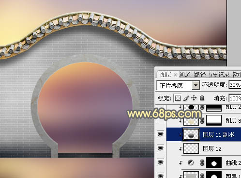 PS抠图教程 抠出圆形拱门并美化换背景 图31