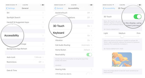 iphone6s 3d touch基本操作設置使用教程之打開/關閉3D Touch