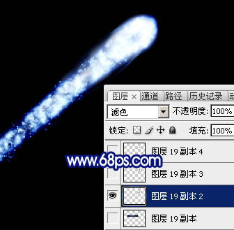 Photoshop实例教程打造漂亮绚丽的蓝色流星 图31