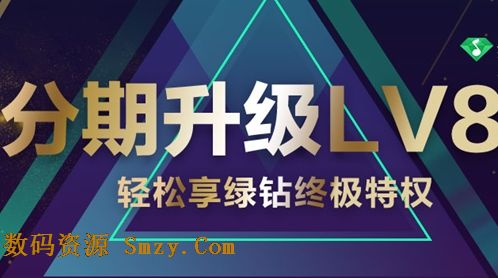 QQ綠鑽分期付款秒升LV8活動地址