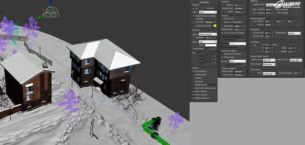 3ds Max制作教程 打造漂亮的小镇雪景 图13