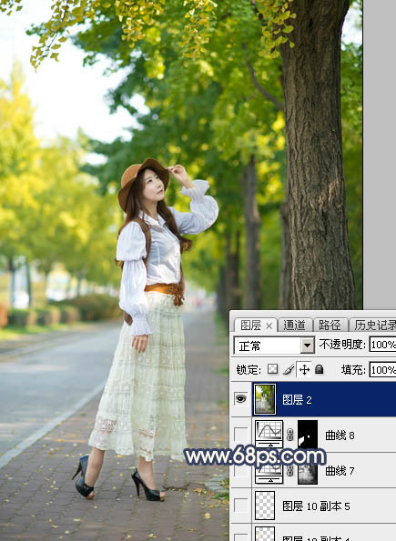 Photoshop打造霞光色外景人像照片 图20