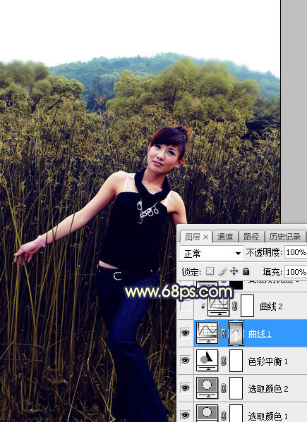 Photoshop秋季霞光色外景照片后期调色教程 图12