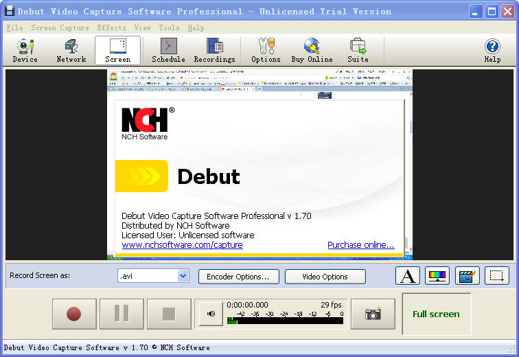 NCH Debut Video Capture Software