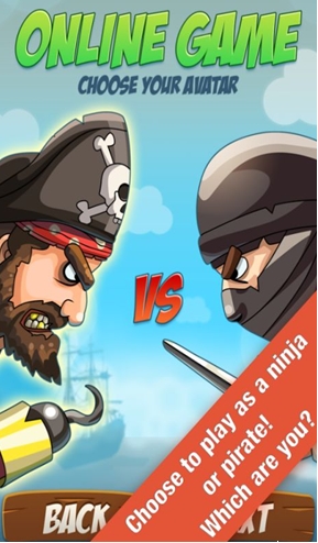 海盗VS忍者安卓版(手机双人对战游戏) v1.3 免费版