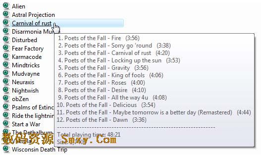 Winamp Playlist Preview