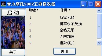 暴力摩托2002五项修改器