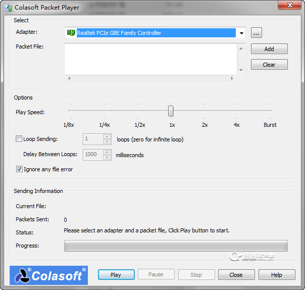 Colasoft Packet Player
