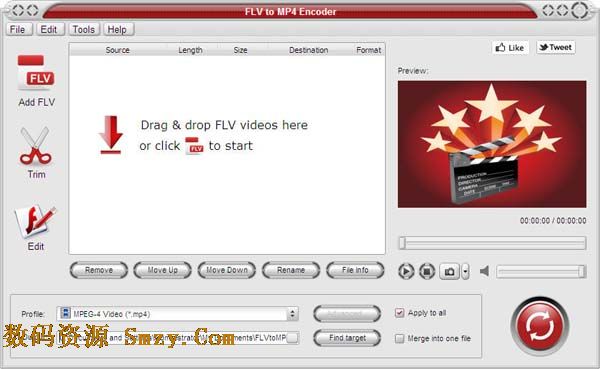 FLV to MP4 Encoder