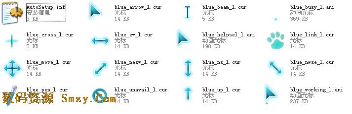 blue光标样式