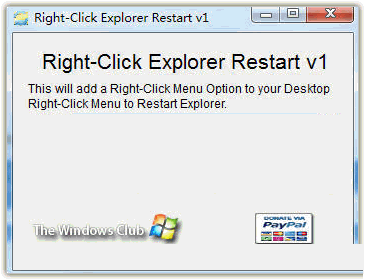 RightClick Explorer Restart