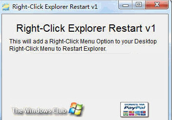 Right Click Restart Explorer
