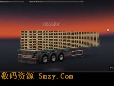 欧洲卡车模拟2木质托板拖车MOD