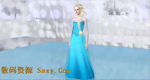 模拟人生4冰雪奇缘主角Elsa服装MOD